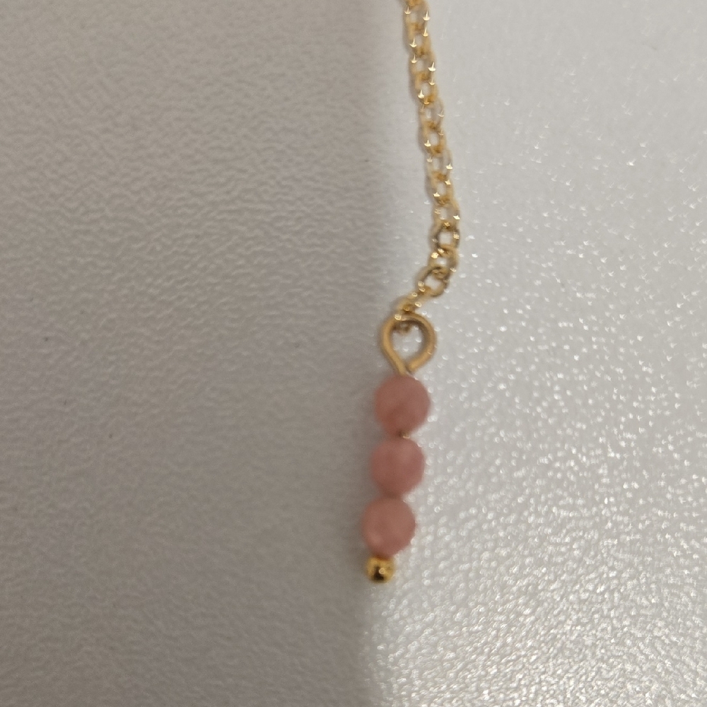 Stitch Fix Gold and Pink Layered Necklace - Picture 11 of 16